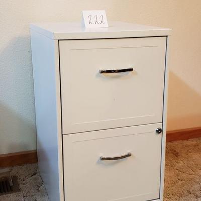 Lot 222: White File Cabinet 