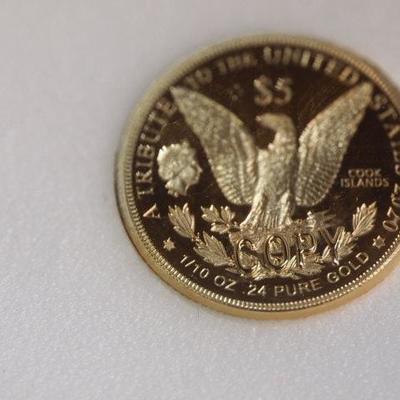 Gold Morgan $5 1964 1/10oz  Coin 46