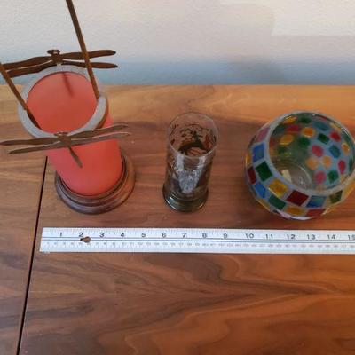 Lot 226: Candleholders and Vase Lot