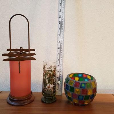 Lot 226: Candleholders and Vase Lot