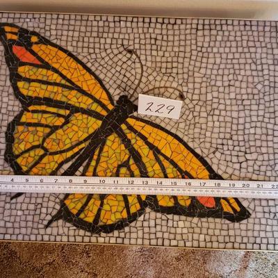 Lot 229: Mid Century Butterfly Mosaic Table