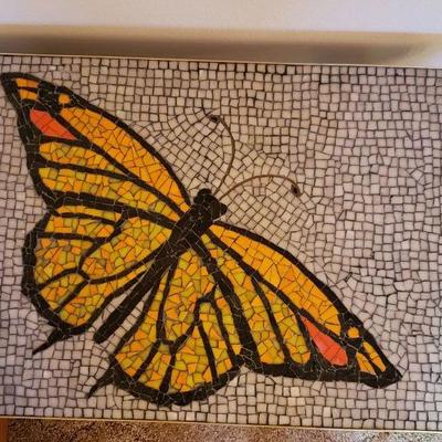 Lot 229: Mid Century Butterfly Mosaic Table