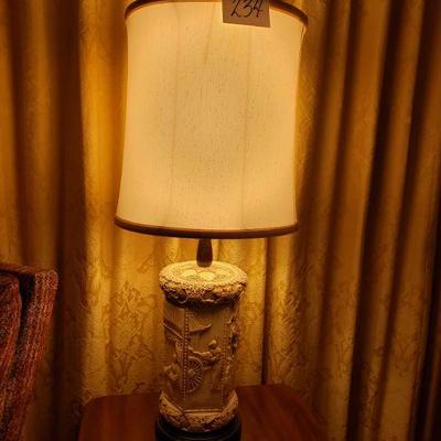 Lot 234: Vintage Japanese Cast Lamp