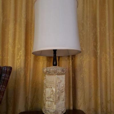 Lot 234: Vintage Japanese Cast Lamp