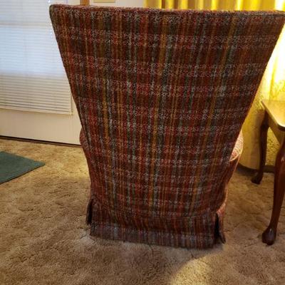 Lot 236: Mid Century Plaid Swivel Rocker
