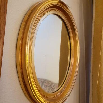 Lot 237: Gold Gilt Oval Mirror