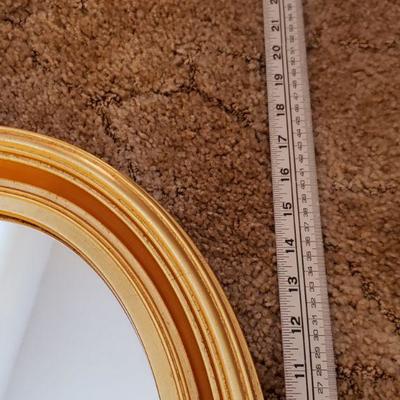 Lot 237: Gold Gilt Oval Mirror