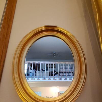 Lot 237: Gold Gilt Oval Mirror