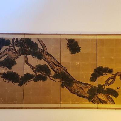 Lot 238: Handpainted Japanese Screen