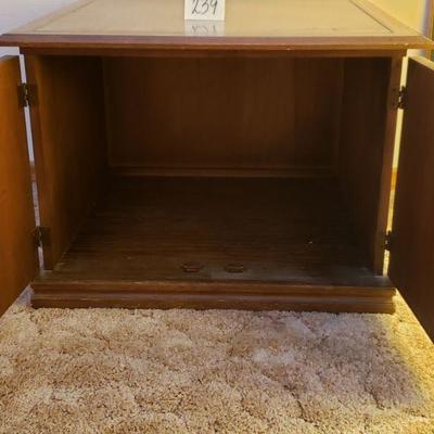 Lot 239: Mid Century Side Table with Storage 