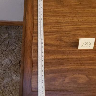 Lot 239: Mid Century Side Table with Storage 