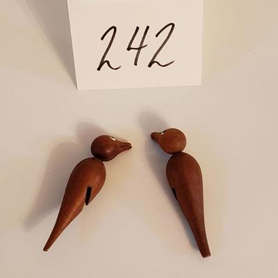 Lot 242: Mid Century Danish Teak Birds (2)