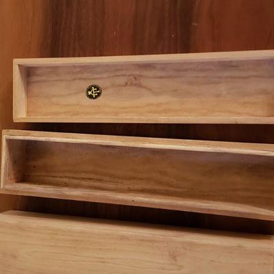 Lot 244: (4) Wooden Boxes Lot