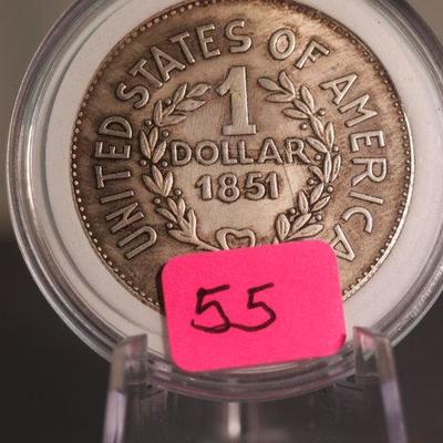1851 Liberty Head Dollar 55