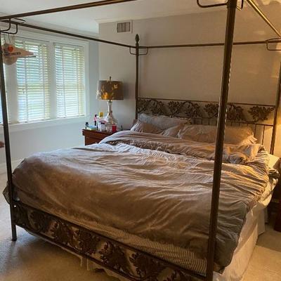 King Size Brass Canopy Bed Frame