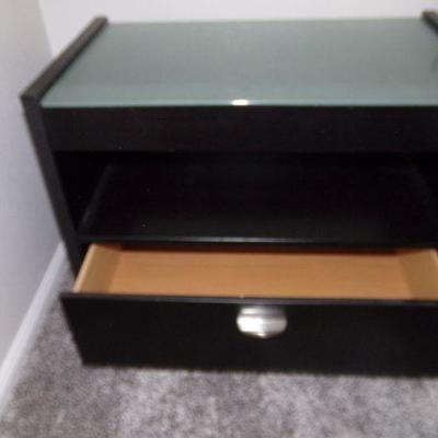 LOT 84  NIGHTSTAND W/FROSTED GLASS TOP