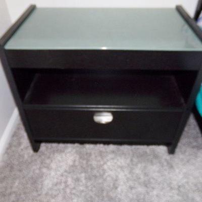 LOT 84  NIGHTSTAND W/FROSTED GLASS TOP