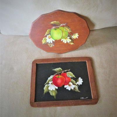 Vintage Kitchen Wall Hangings signed Portugal ART Wood