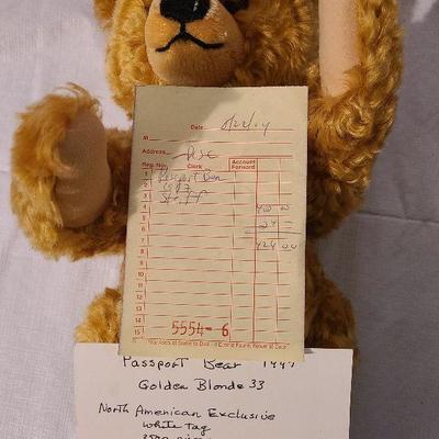 B36: Steiff 14 inch Passport bear 1997