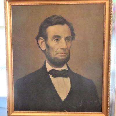 Abraham Lincoln Framed Art Vintage