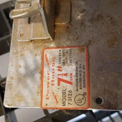 LOT #258: Vintage 7 1/4 Powerhouse Saw Model 73126