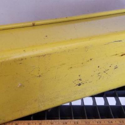 LOT #267: Large Vintage Yellow Metal Tool Box 