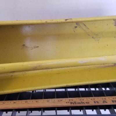LOT #267: Large Vintage Yellow Metal Tool Box 