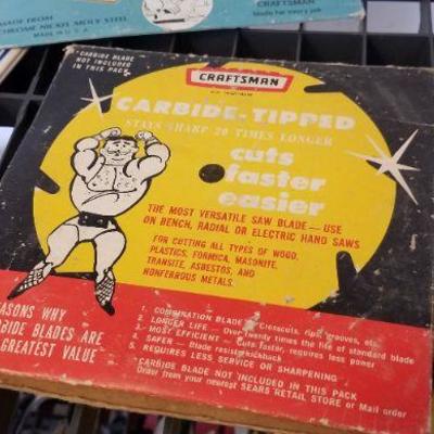LOT #274: Assortment of (5) Vintage Saw Blades Advertising w/ Blades inside