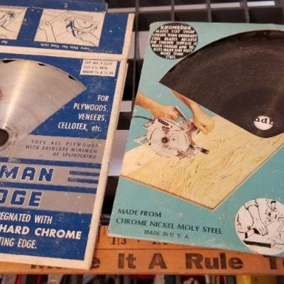 LOT #274: Assortment of (5) Vintage Saw Blades Advertising w/ Blades inside