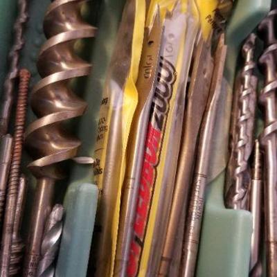 LOT #283: Large Tray of Drill Bits and Sharpening Stones