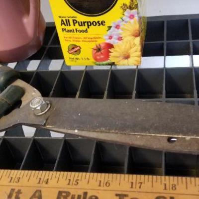 LOT #288: Garden Bundle - Shears. MIRACLE GRO (75%) and Small Watering Can