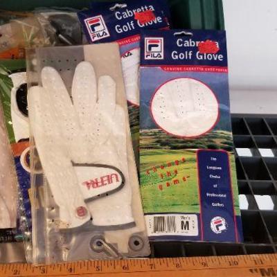 LOT #294: Assortment of New and Used Golf Gloves + other accessories