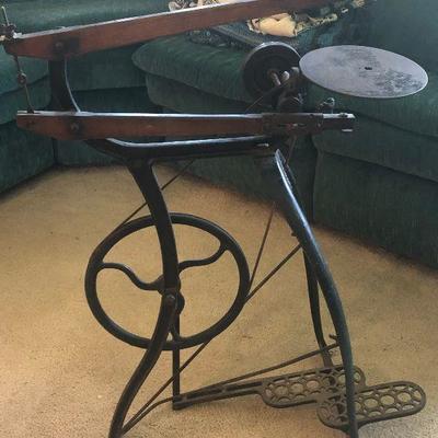 L32: Antique Millers Falls Tool Co.  New Rogers Scroll Saw Foot Pedal Treadle Steampunk circa 1879