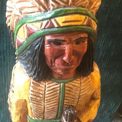 L60: F. Gallagher Cigar Store Carved Indian