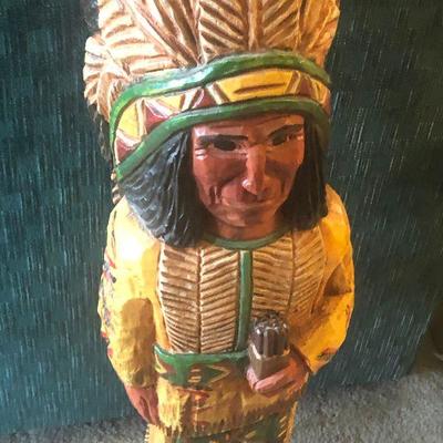 L60: F. Gallagher Cigar Store Carved Indian