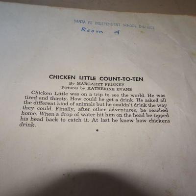 1946 Chicken Little Count-to-Ten by Margaret Briskey & Katherine Evans 7th Printing 