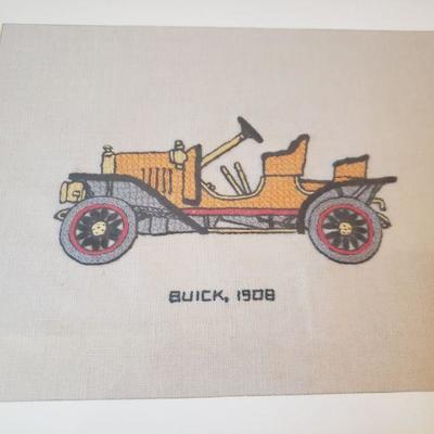 Lot 306: Vintage Needlepoint Antique Car Lot