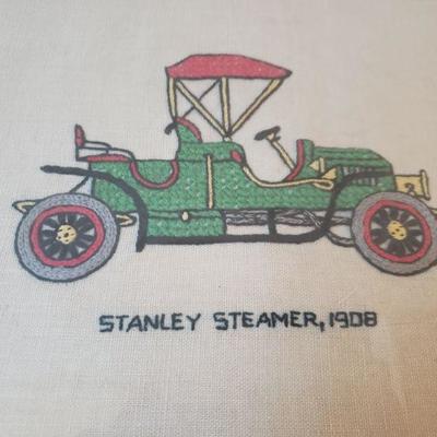 Lot 306: Vintage Needlepoint Antique Car Lot