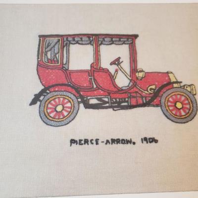 Lot 306: Vintage Needlepoint Antique Car Lot