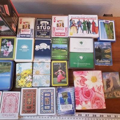 Lot 307: Vintage Playing Cards, Score Cards/Books and shuffle 