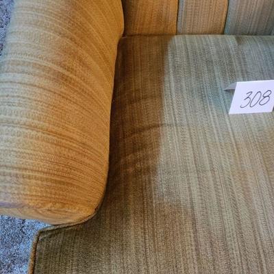 Lot 308: Mid Century Green Swivel Rocker