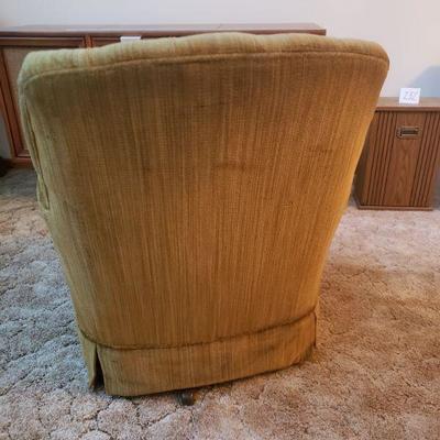 Lot 308: Mid Century Green Swivel Rocker