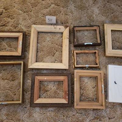 LOT 311: Vintage Wood Frames and One Clear Plastic Frame 