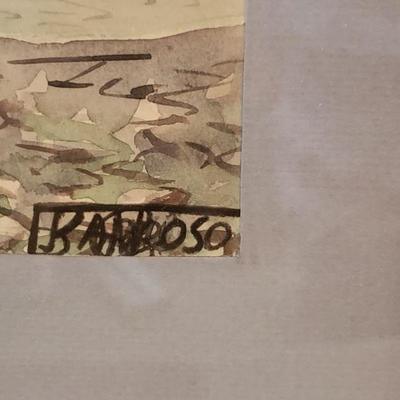 Lot 313: Signed Watercolor 