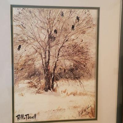 Lot 317: Original Watercolor by Ron McDowell in A Beautiful Old Frame