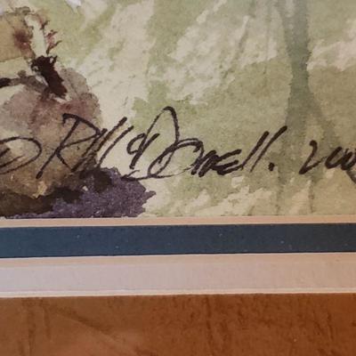 Lot 318: Signed Watercolor by Ron McDowell