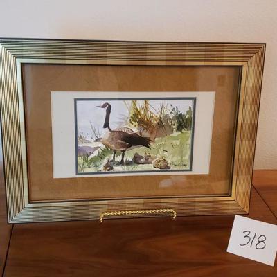 Lot 318: Signed Watercolor by Ron McDowell