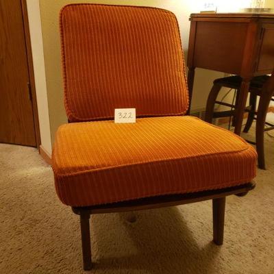 Lot 322: Mid Century France and Daverkosen Danish Chair (21"Ã— 33" Ã— 29.75")