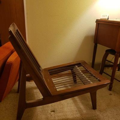 Lot 322: Mid Century France and Daverkosen Danish Chair (21"Ã— 33" Ã— 29.75")