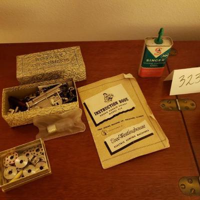 Lot 323: Vintage Westinghouse Sewing Machine in Cabinet 